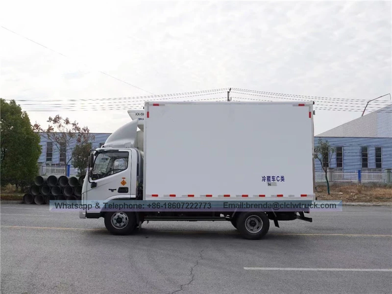 Foton-Aumark Refrigerator Truck fournisseur Chine, Camion de cargaison de réfrigérateur 5 tonnes, camion de cargaison de réfrigérateur 4x2, camion de réfrigérateur