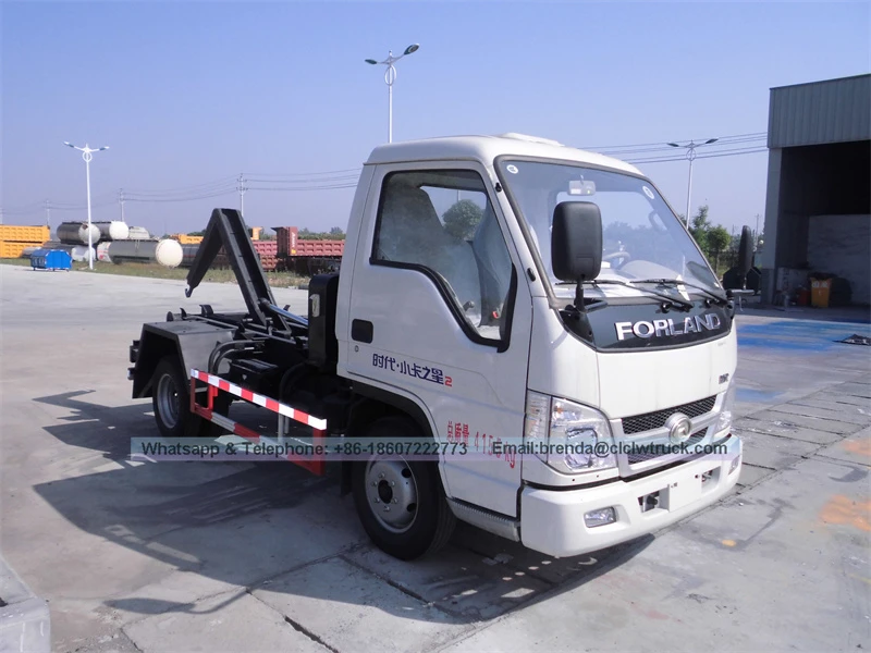 Foton Forland Mini 3cbm Garbage Truck  With Removable Box