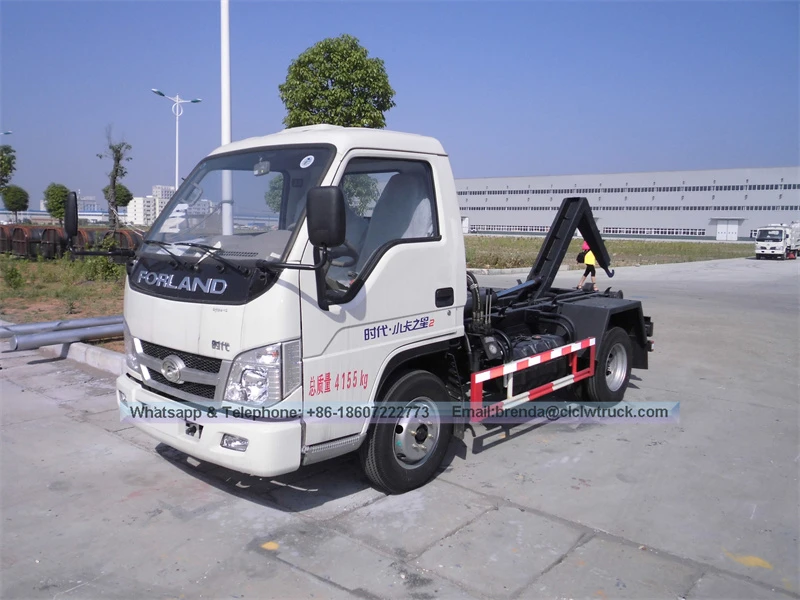 Foton Forland Mini 3cbm Garbage Truck  With Removable Box