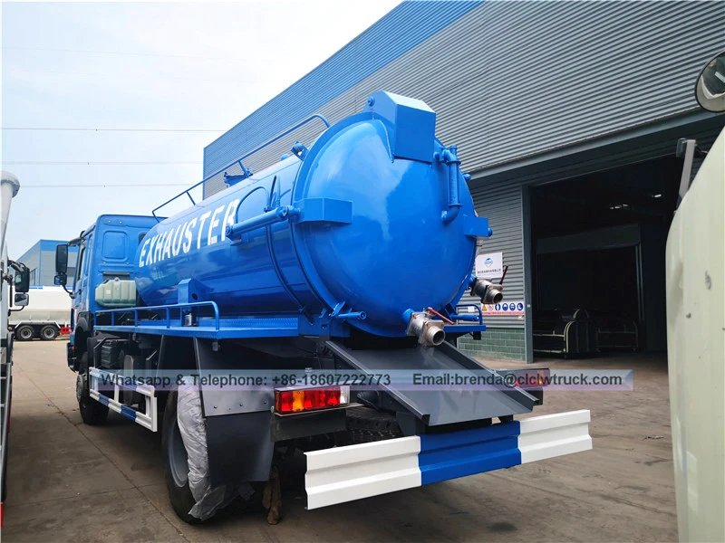 rhd sinotruck howo 10,000liters สูญญากาศ jetting ล้างน้ำเสียการดูดตากสารราคารถบรรทุก