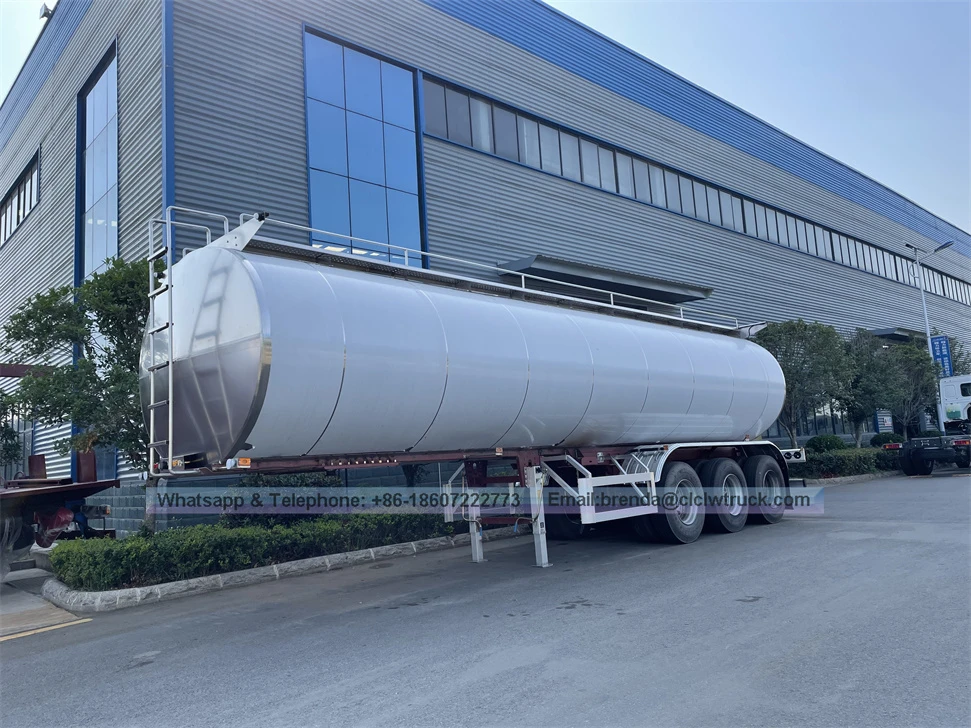 High quality 3-Axle semi-trailer 30m3 Fresh milk transportation tanker made of food grade stainless steel for sales
