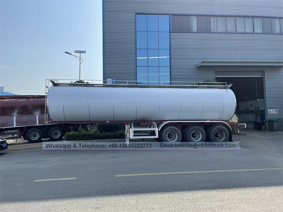 High quality 3-Axle semi-trailer 30m3 Fresh milk transportation tanker made of food grade stainless steel for sales