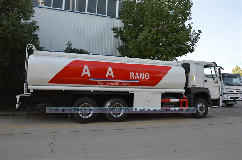 Mataas na Kalidad Howo 21000 Liter Fuel Tanker Truck sa China