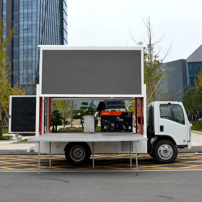 ISUZU BRAND شاشة مزدوجة بشاحنة P8 ذات شاشة LED طراز محمول