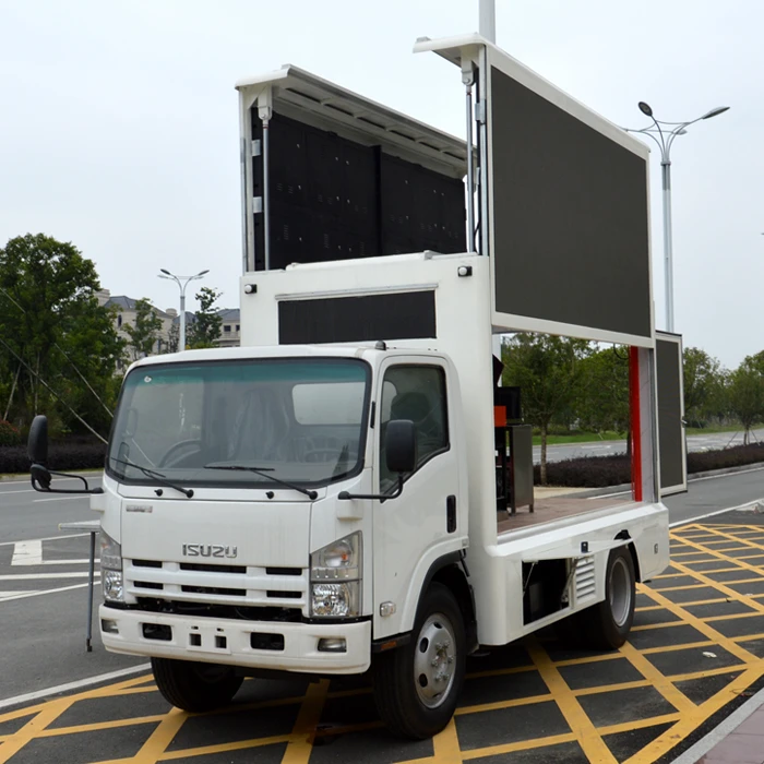 ISUZU BRAND شاشة مزدوجة بشاحنة P8 ذات شاشة LED طراز محمول