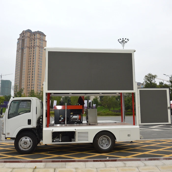 ISUZU BRAND شاشة مزدوجة بشاحنة P8 ذات شاشة LED طراز محمول