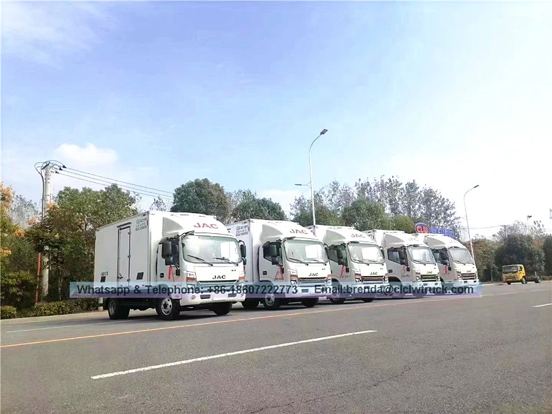 JAC 3-6 Ton Freezer Palamig na Trak para sa Transportasyon ng Pagkain o Bakuna