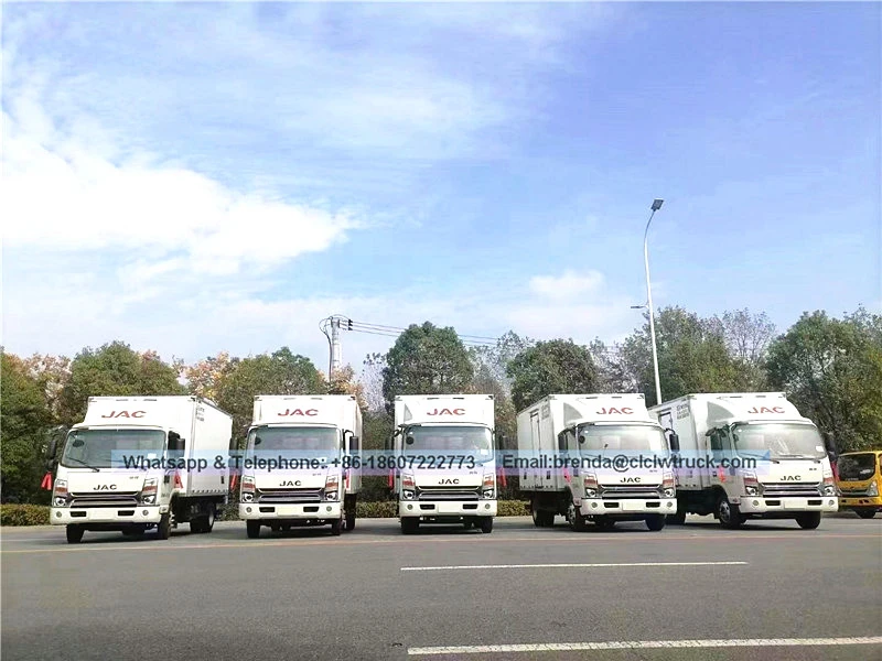 JAC 3-6 Ton Freezer Palamig na Trak para sa Transportasyon ng Pagkain o Bakuna