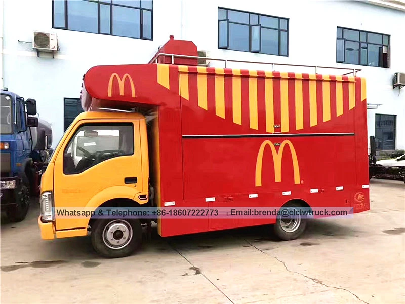 รถบรรทุกอาหาร JBC ขายซัพพลายเออร์รถบรรทุกอาหารจีน 4x2 รถบรรทุกอาหารจานด่วนมือถือ 4x2