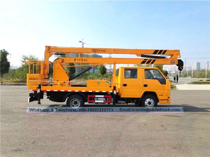 JMC Aerial Lift Truck Supplier, China JMC High Working Truck Tagagawa, 16 Meter Aerial Working Truck For Sale