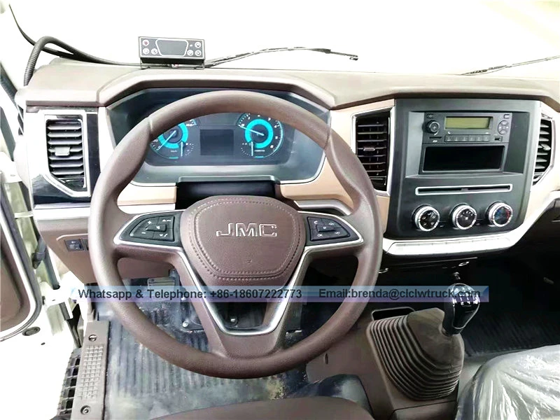 JMC fournisseur de camion frigorifique Chine, réfrigérateur cargaison camion 6 tonnes, 4X2 camion de fret réfrigérateur, frigorifique Euro 4