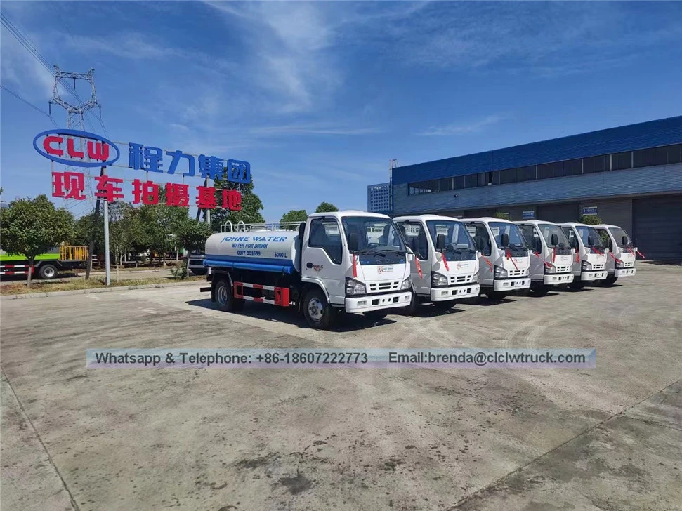Jepun Isuzu 3000-5000L Trak Pengangkutan Air Minum