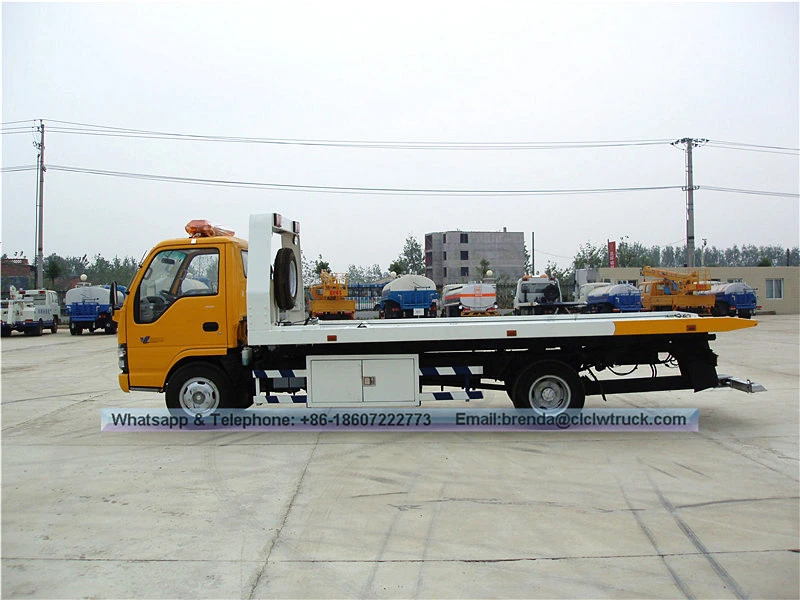 Japan Isuzu 3-5ton 600p flatbed wrecker truck