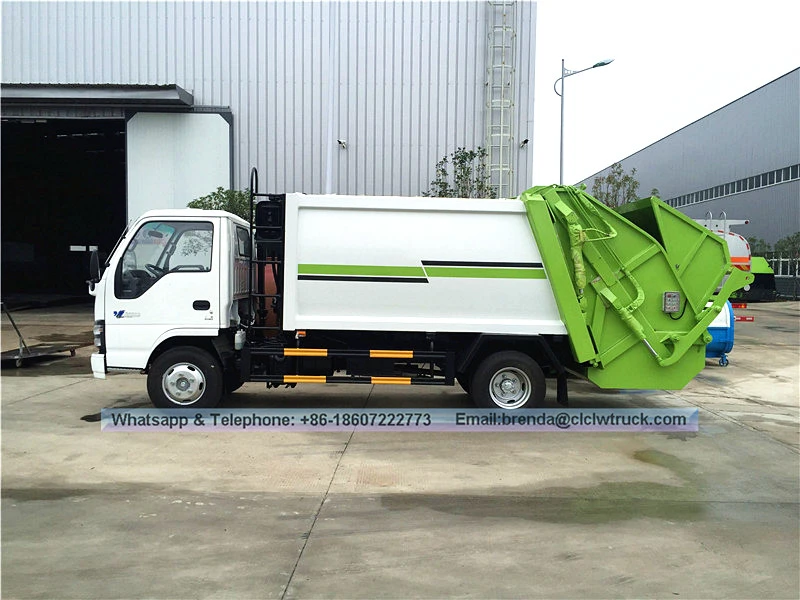Isuzu japonês 5m3 4*2 Compactor Garbage Compactor Truck Waste Garbage Compression Caminhão Preço para venda