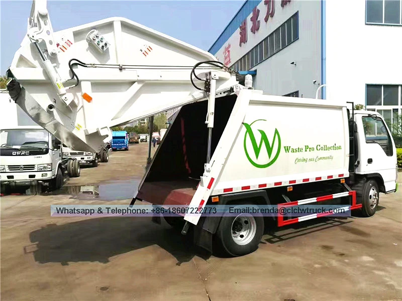 Isuzu japonês 5m3 4*2 Compactor Garbage Compactor Truck Waste Garbage Compression Caminhão Preço para venda