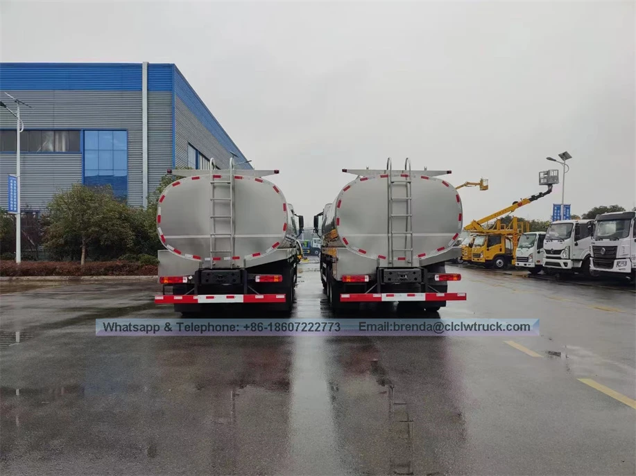 LHD/RHD HOWO 10000L 20000L Fresh Milk Transportation Tank Truck 10CBM 20CBM Stainless Steel Tanker