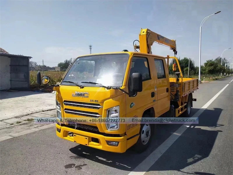 Fournisseur de grues en Lorry, fabricant de grues monté sur un camion Chine, camion JMC avec fournisseur de grue en porcelaine
