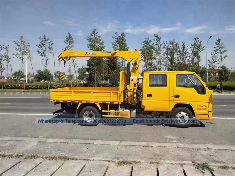 Fournisseur de grues en Lorry, fabricant de grues monté sur un camion Chine, camion JMC avec fournisseur de grue en porcelaine