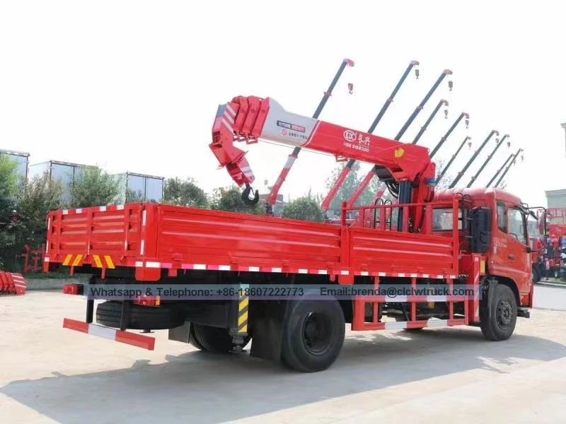 New Condition Dongfeng 8000 kgs Knuckle Boom Crane Truck For Sale