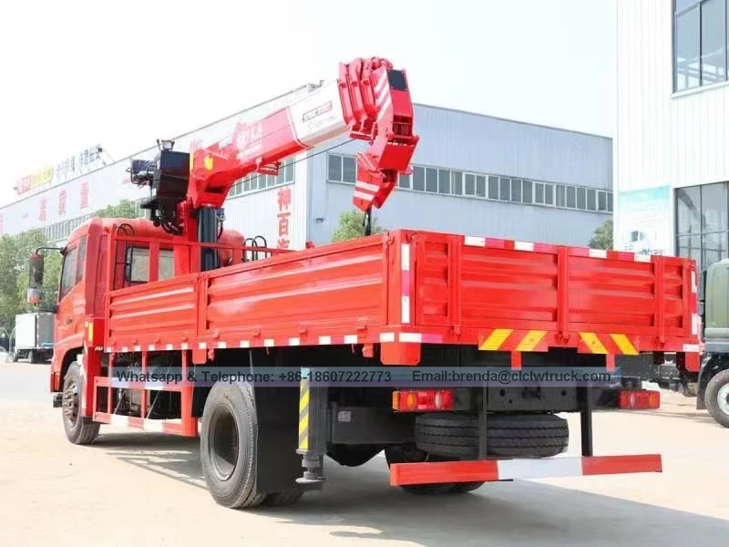 New Condition Dongfeng 8000 kgs Knuckle Boom Crane Truck For Sale