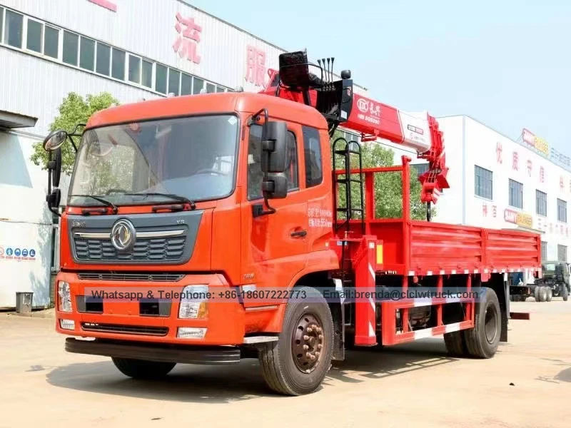 New Condition Dongfeng 8000 kgs Knuckle Boom Crane Truck For Sale