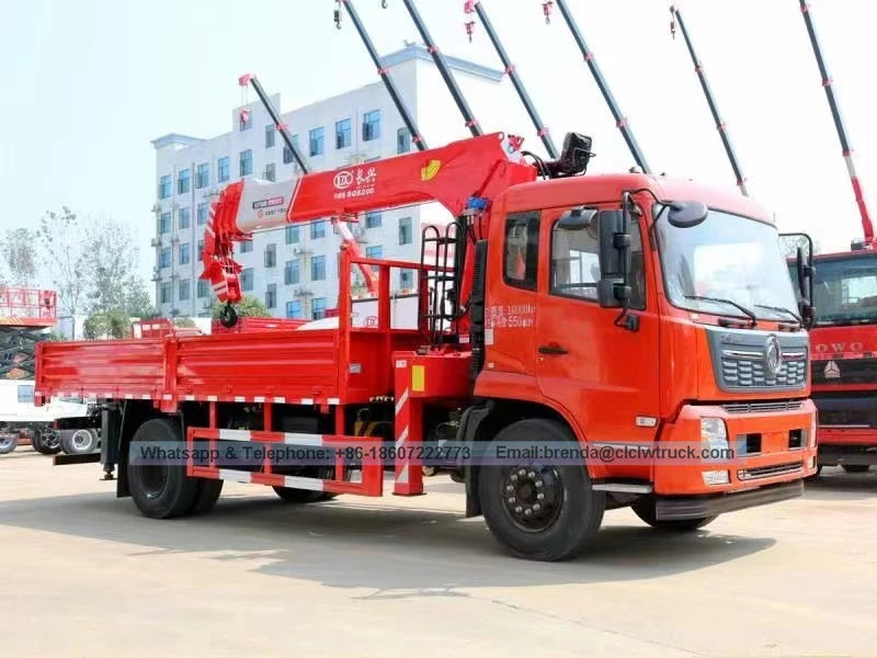 New Condition Dongfeng 8000 kgs Knuckle Boom Crane Truck For Sale