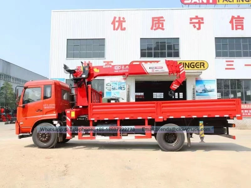 New Condition Dongfeng 8000 kgs Knuckle Boom Crane Truck For Sale