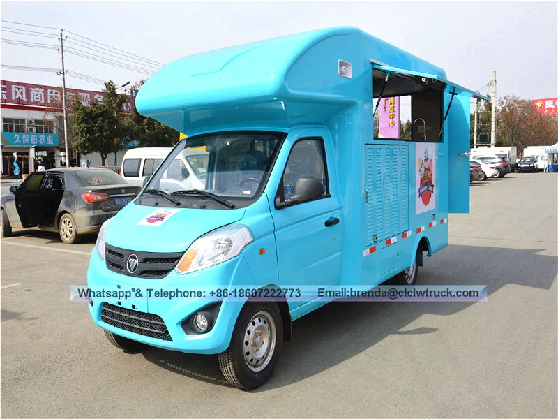 Nouveaux fournisseurs de camions alimentaires Foton Chine, fournisseur de camions de restauration rapide à la crème glacée à vendre