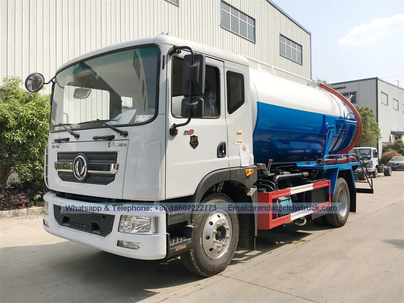 Bago o Pangalawang Kamay Howo Dongfeng Foton 4x2 Sewage Vacuum Suction Tanker Truck For Sale
