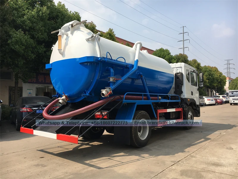 Bago o Pangalawang Kamay Howo Dongfeng Foton 4x2 Sewage Vacuum Suction Tanker Truck For Sale