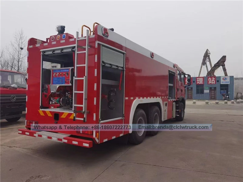 SINOTRUK HOWO 12000liters fire truck manufacturer china,6X4 water tank fire truck supplier