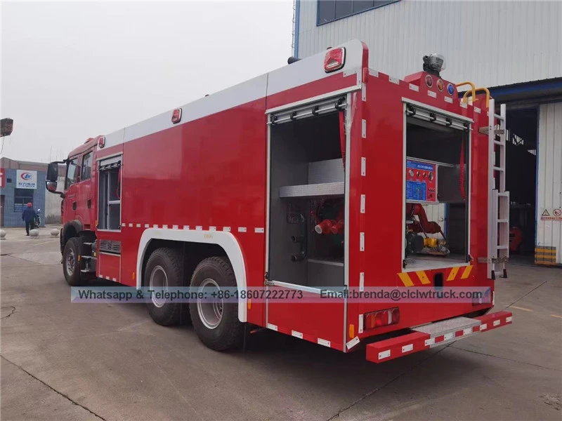 SINOTRUK HOWO 12000liters fire truck manufacturer china,6X4 water tank fire truck supplier