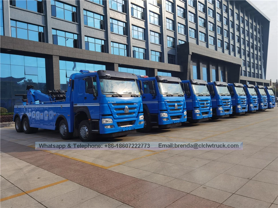 Sinotruk howo 25 tonelada mabibigat na tungkulin rotator wrecker truck para ibenta