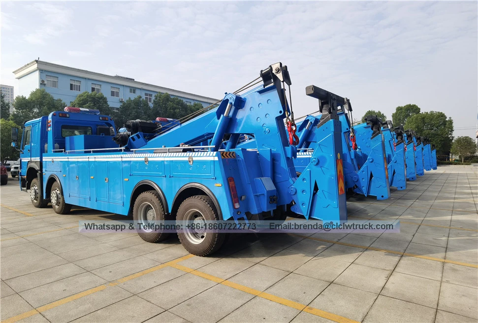 Sinotruk howo 25 tonelada mabibigat na tungkulin rotator wrecker truck para ibenta