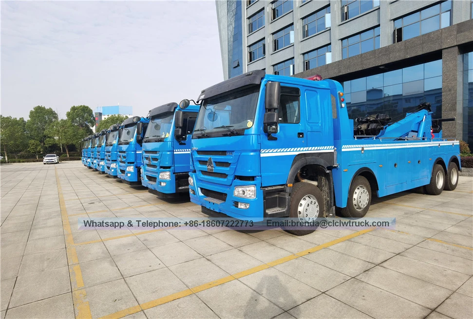 Sinotruk howo 25 tonelada mabibigat na tungkulin rotator wrecker truck para ibenta