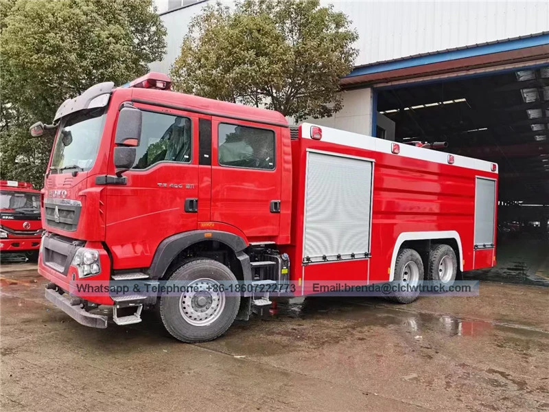 SINOTRUK HOWO 6X4 12000Liter water tank fire truck manufacturer china