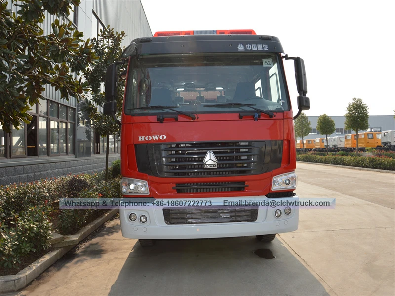 सिनोट्रुक हॉवो फायर ट्रक 8000liters, Howo 4x2 फायर ट्रक निर्माता चीन, फायर ट्रक आपूर्तिकर्ता चीन