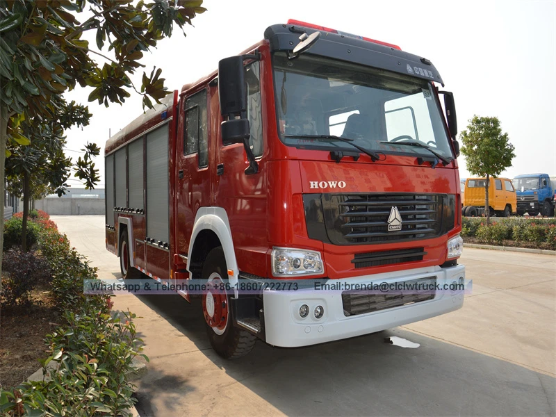 सिनोट्रुक हॉवो फायर ट्रक 8000liters, Howo 4x2 फायर ट्रक निर्माता चीन, फायर ट्रक आपूर्तिकर्ता चीन