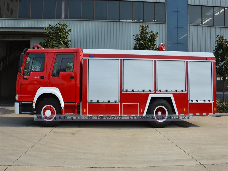 सिनोट्रुक हॉवो फायर ट्रक 8000liters, Howo 4x2 फायर ट्रक निर्माता चीन, फायर ट्रक आपूर्तिकर्ता चीन