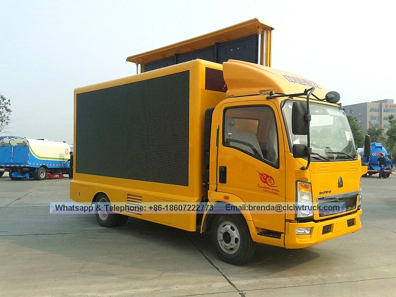 हॉवो एलईडी ट्रक, मोबाइल एलईडी ट्रक मूल्य, आउटडोर विज्ञापन एलईडी ट्रक