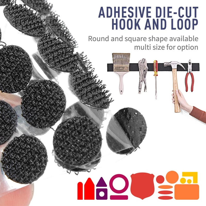 Round Self Adhesive Hook and Loop DOT Products for Sale - China Velcro Tape  and Holder Adhesive price