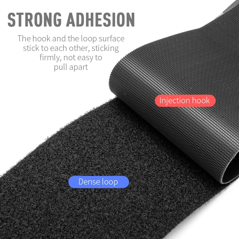 Black Strong Sticky Self Adhesive Stickers China Manufacturer Provide Peel Nylon width Stick Hook And Loop