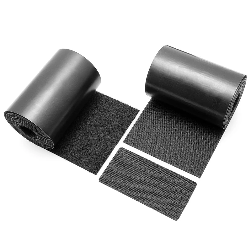 Zwarte sterke kleverige zelfklevende stickers Sinon-fabrikant biedt schil 100% nylon diameter Kan douane klitten klitten