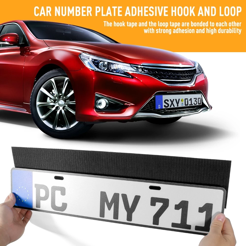 Car License plate Mounting Adhesive Magic Tape Hook and Loop Number Plate Sticky Pads