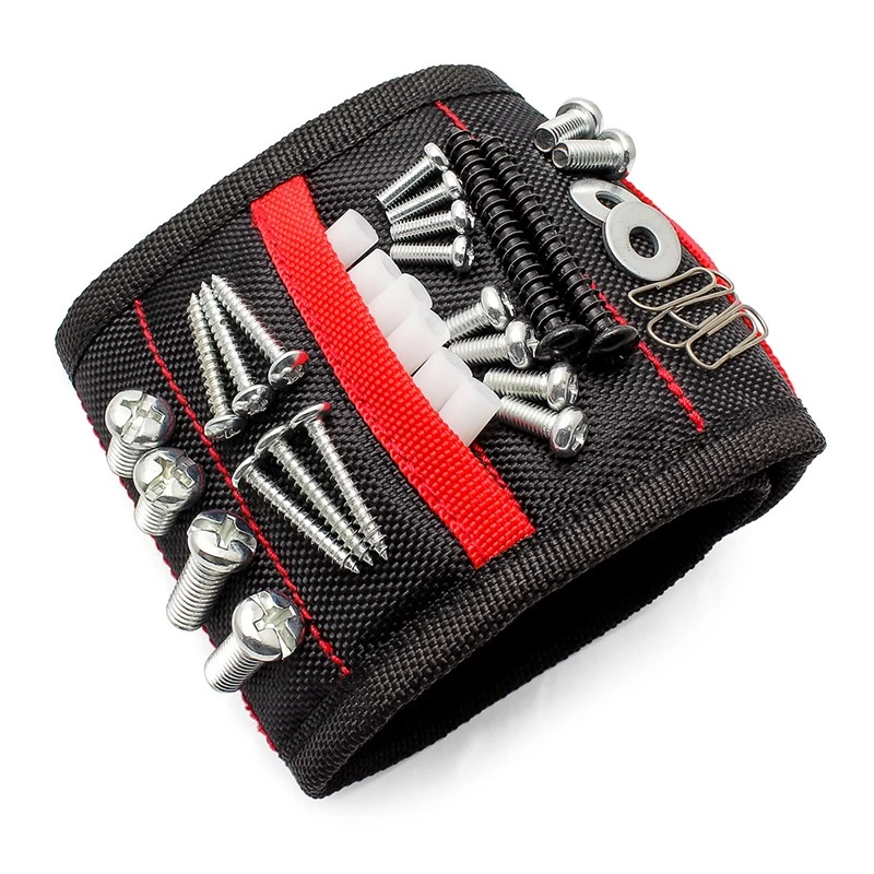 存储棉运动柔软表面新礼品套装最佳可调工具磁性腕带，带强力磁铁可固定螺丝