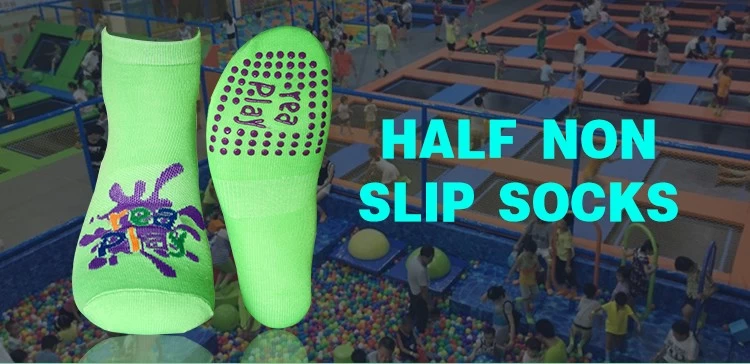 Non Slip Polyester Socks Indoor Playground Gymastic Bounce Grippy  Trampoline Socks - China Trampoline Socks and Antislip Socks price