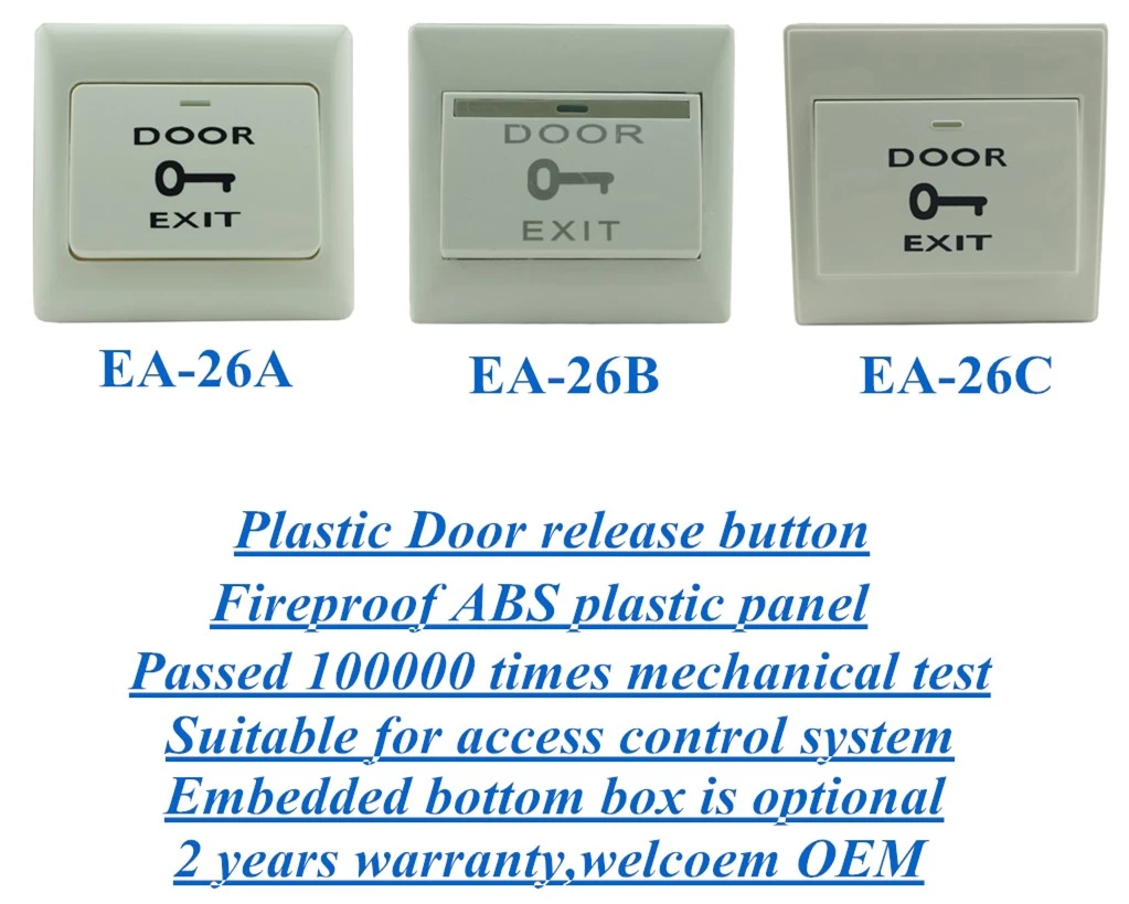 Plastic door release/switch button