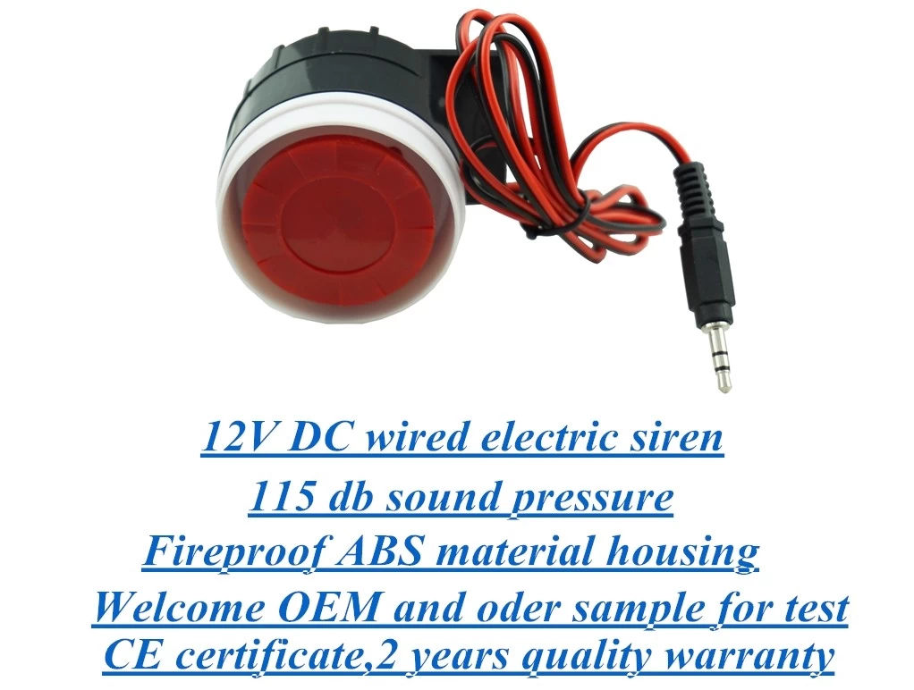 12V DC wired electric alarm siren form shenzhen manufacturer