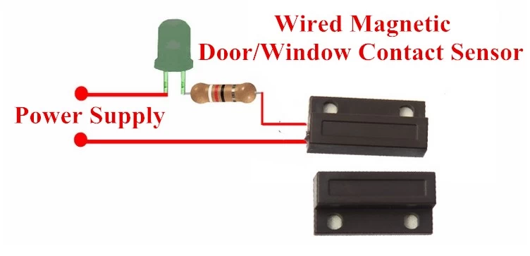 EB-134 Magnetic Contact(white),Magnetic Contact(black),Wired magnetic doorcontact,wired magnetic door sensor,window/door magnetic door contact sensor.