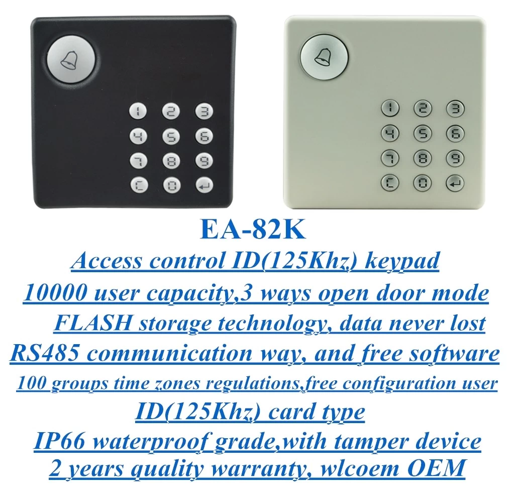 Waterproof keypad access controller EA-82K